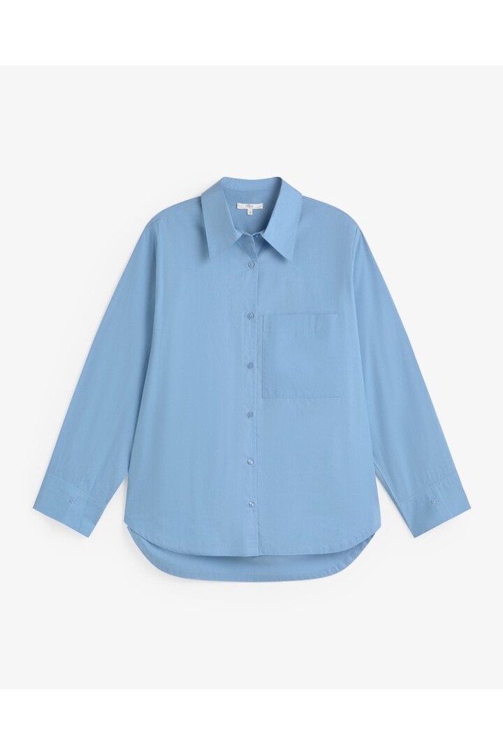 OVERSIZE POPLIN SHIRT BLUE