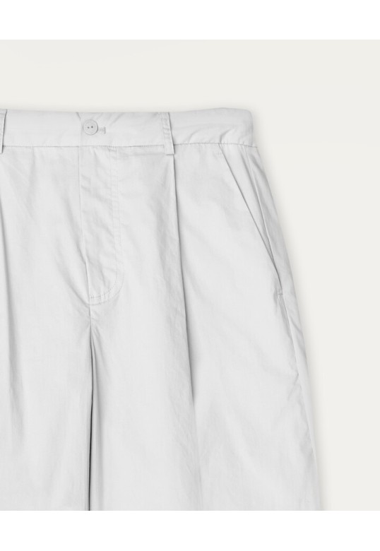 WIDE-LEG COTTON TROUSERS WHITE