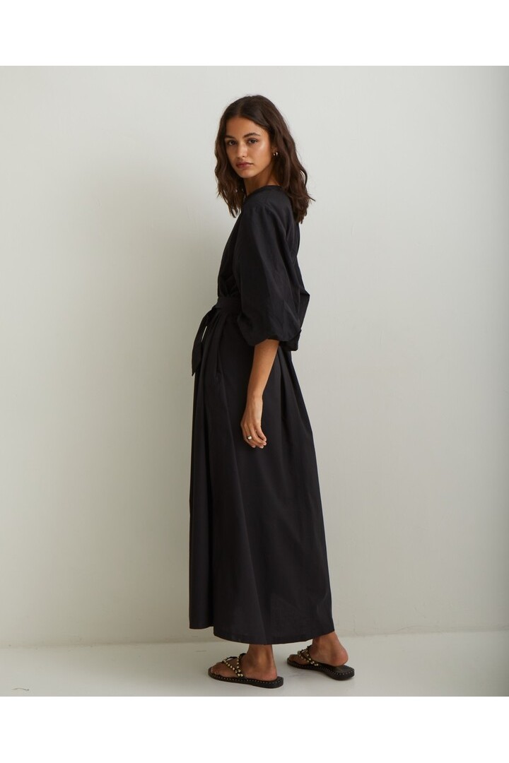 DRESS PUFFED SLEEVES BLACK