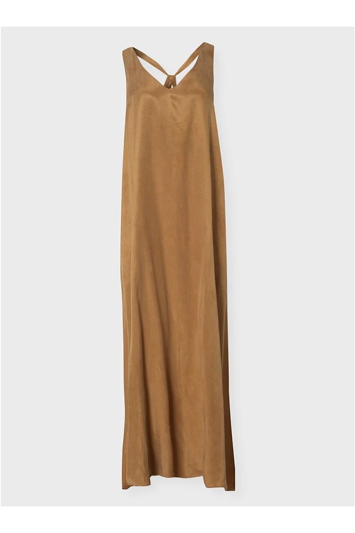 ZOYA LONG DRESS BROWN