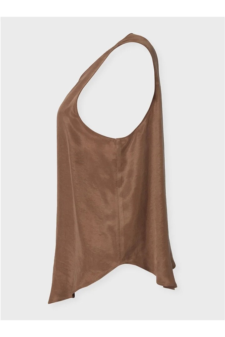 ZOYA SLEEVELESS TOP BROWN