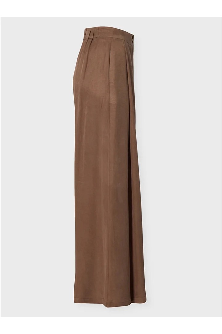 ZOYA PLEATED PANTS BROWN