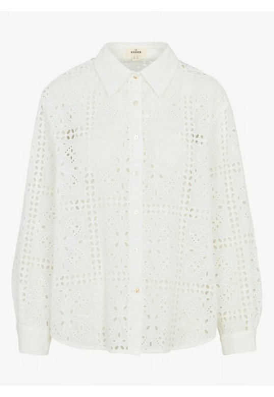 Straight-cut cotton shirt - White