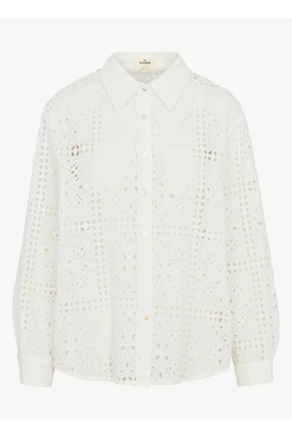 Straight-cut cotton shirt - White