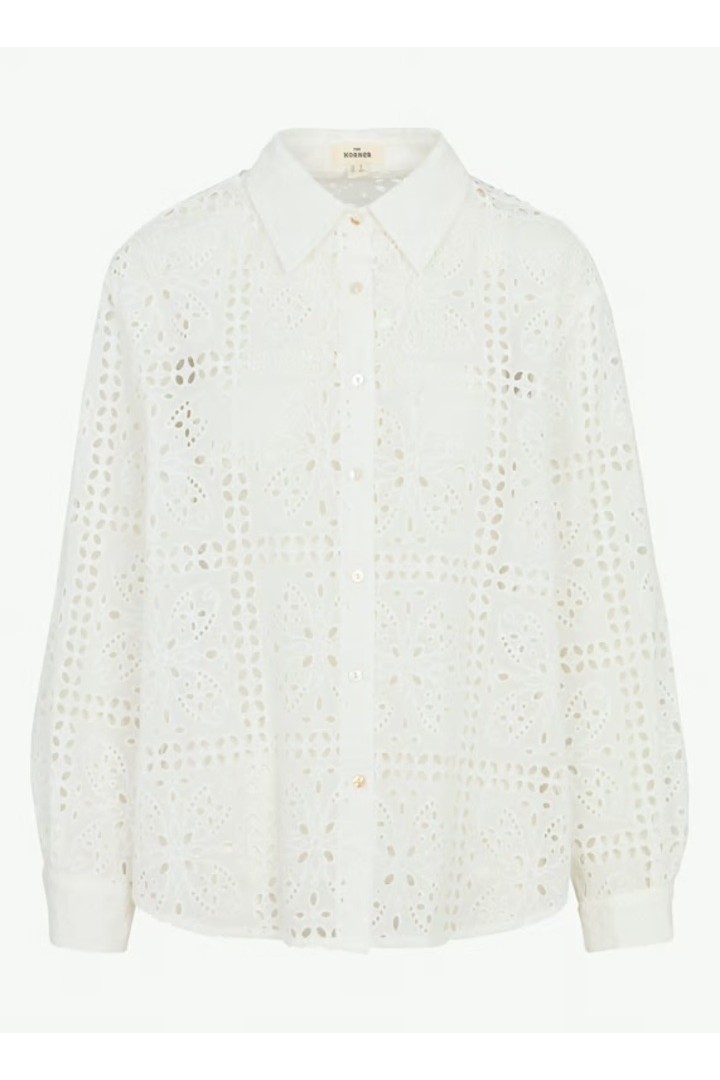 Straight-cut cotton shirt - White