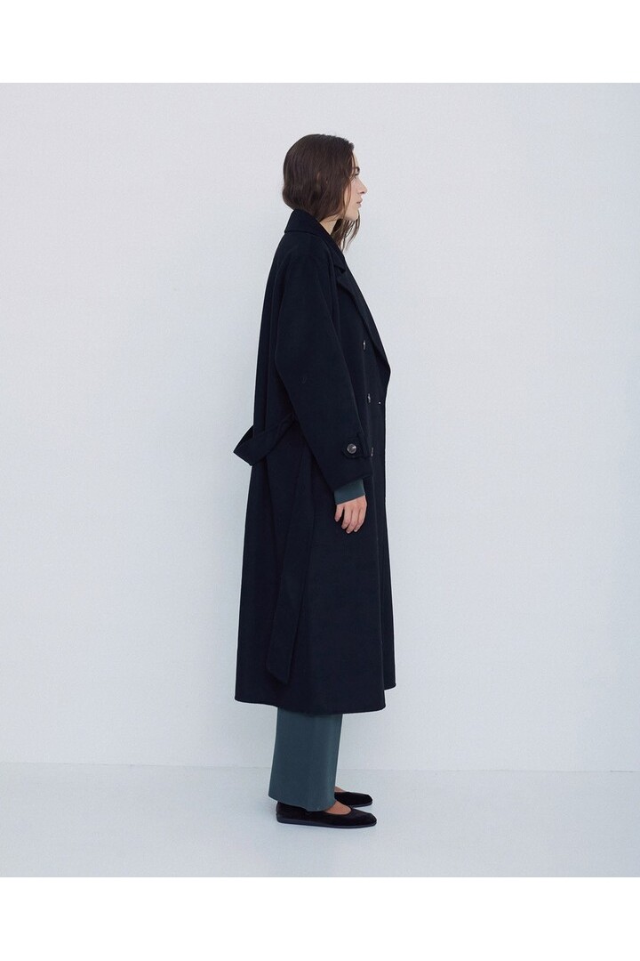 HANDMADE WOOL TRENCH COAT BLACK