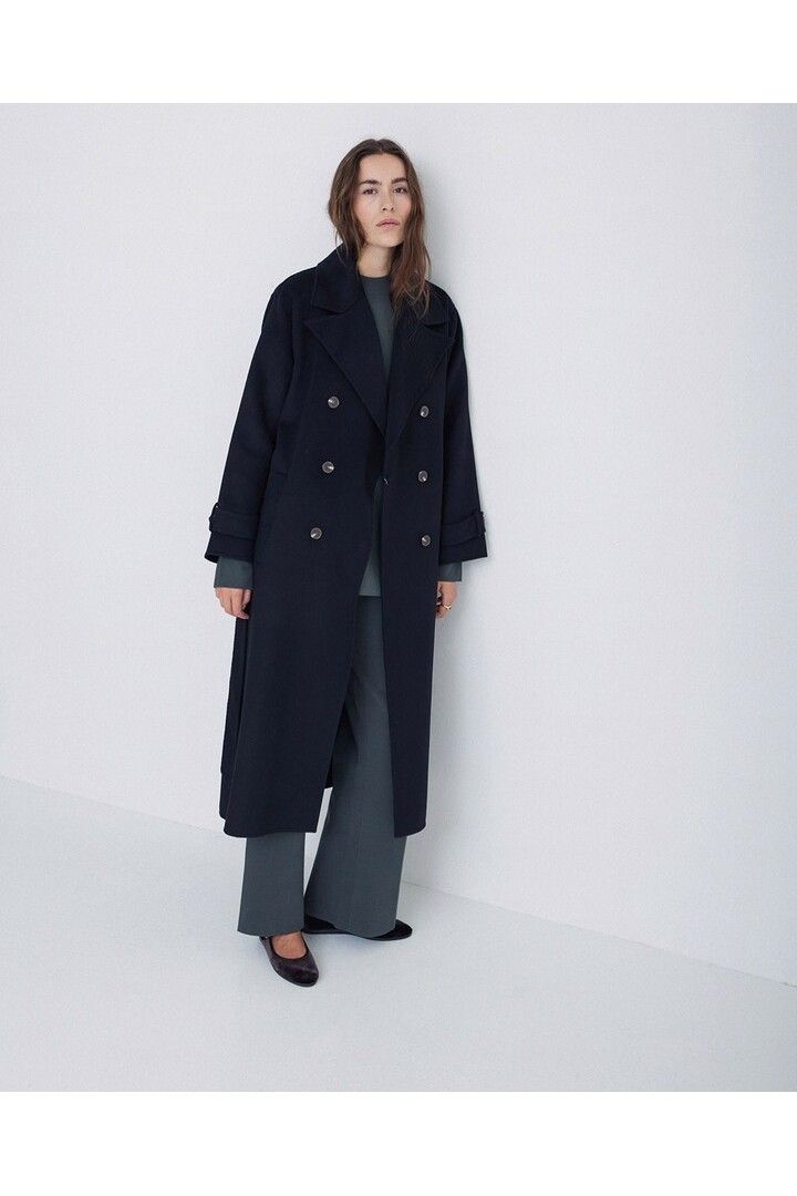 HANDMADE WOOL TRENCH COAT BLACK