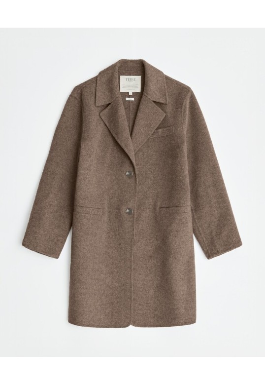 HANDMADE WOOL COAT CHOCOLATE