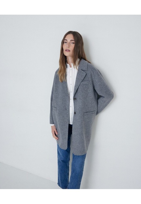 HANDMADE WOOL COAT GREY