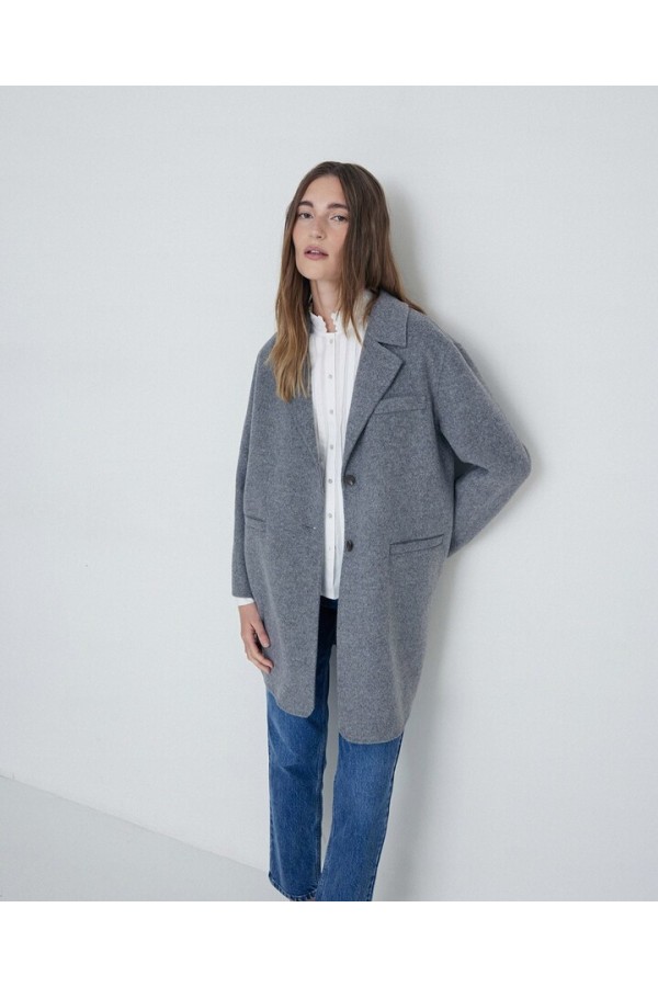 HANDMADE WOOL COAT GREY