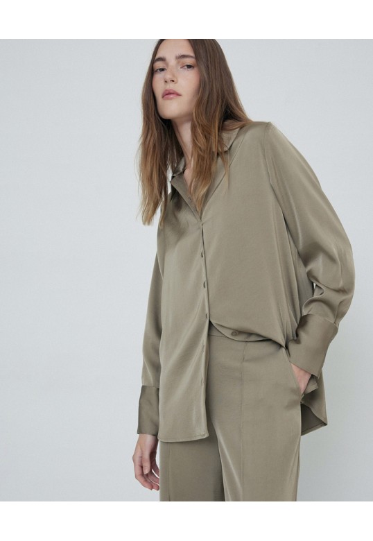 SATEEN SHIRT KHAKI