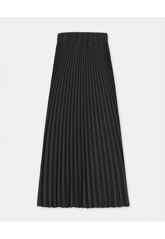 LONG PLEATED SKIRT BLACK