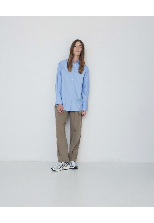 OVERSIZE ORGANIC-COTTON SHIRT LIGHT BLUE