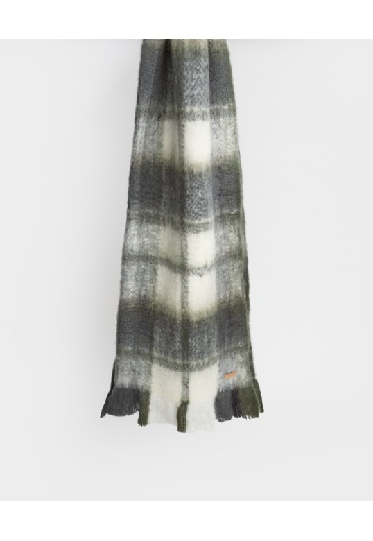 PLAID MAXI SCARF GREY