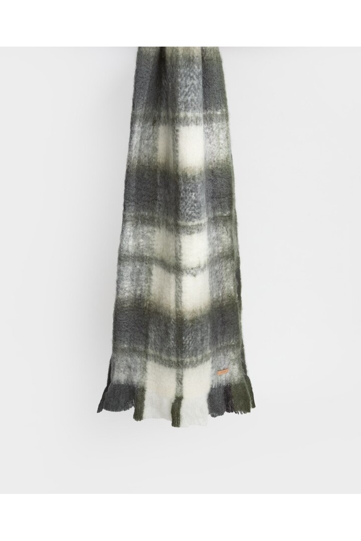 PLAID MAXI SCARF GREY