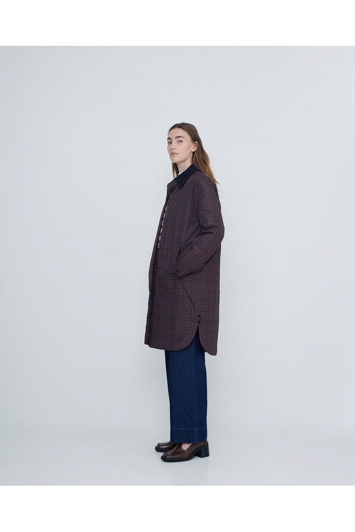WATER REPELLENT PADDED JACKET CHOCOLATE