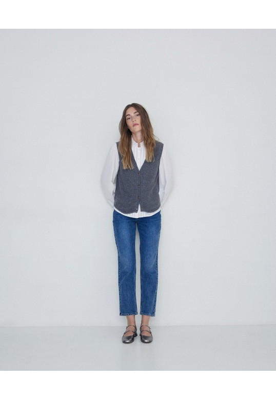 COTTON VEST GREY