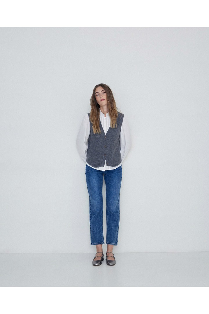 COTTON VEST GREY