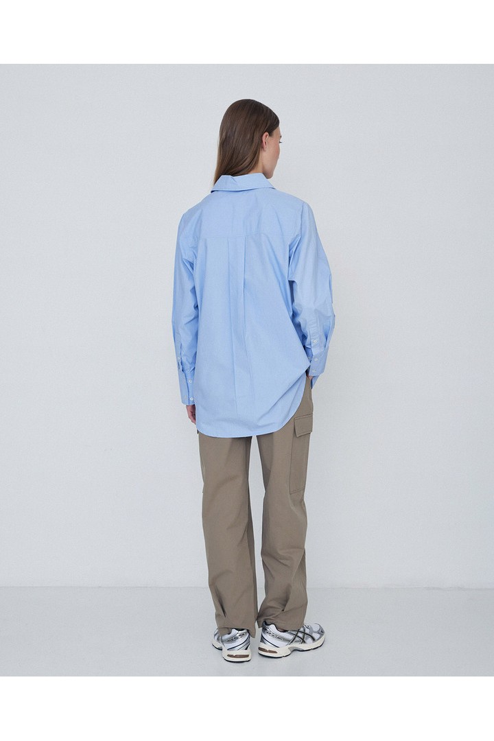 OVERSIZE ORGANIC-COTTON SHIRT LIGHT BLUE