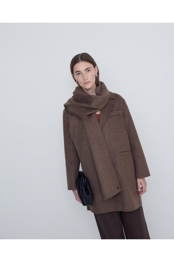 SOFT WOOL SCARF CHOCOLATE