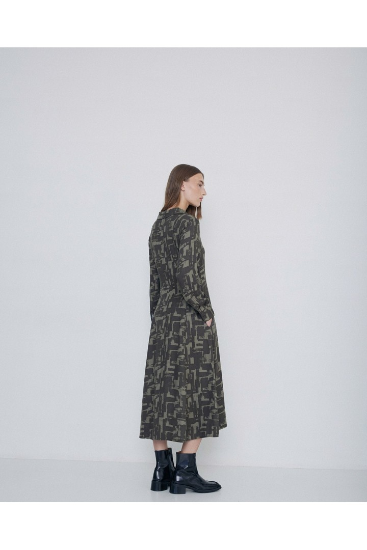 LONG SHIRT DRESS KHAKI