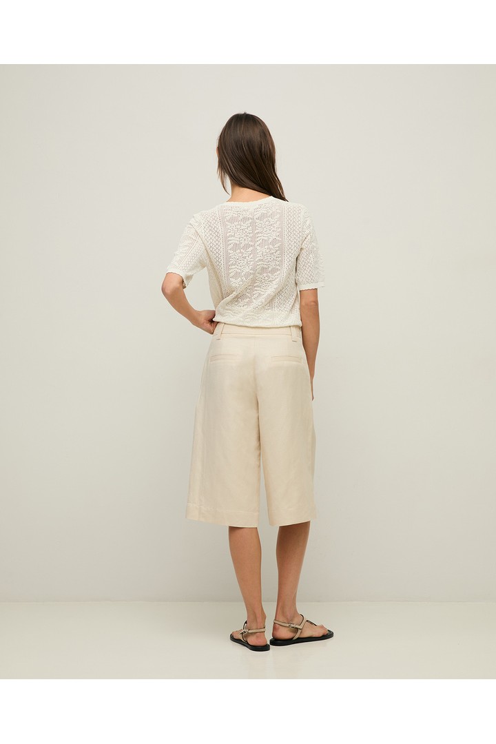 LYOCELL LINEN BERMUDA ECRU