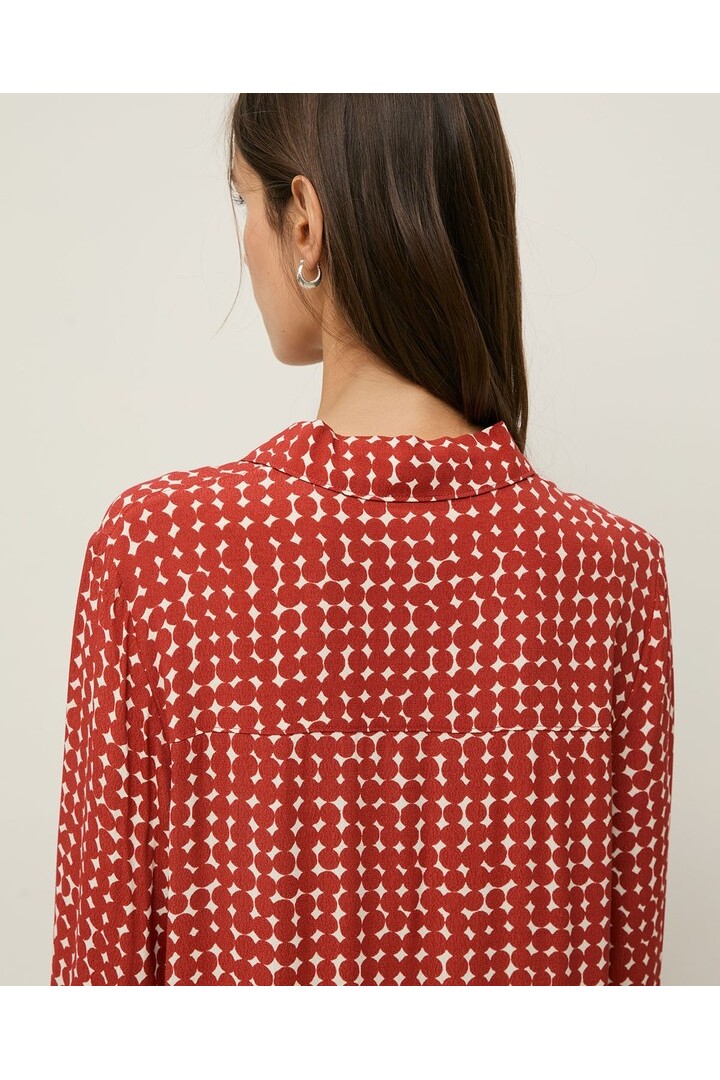 Print shirt dress 
