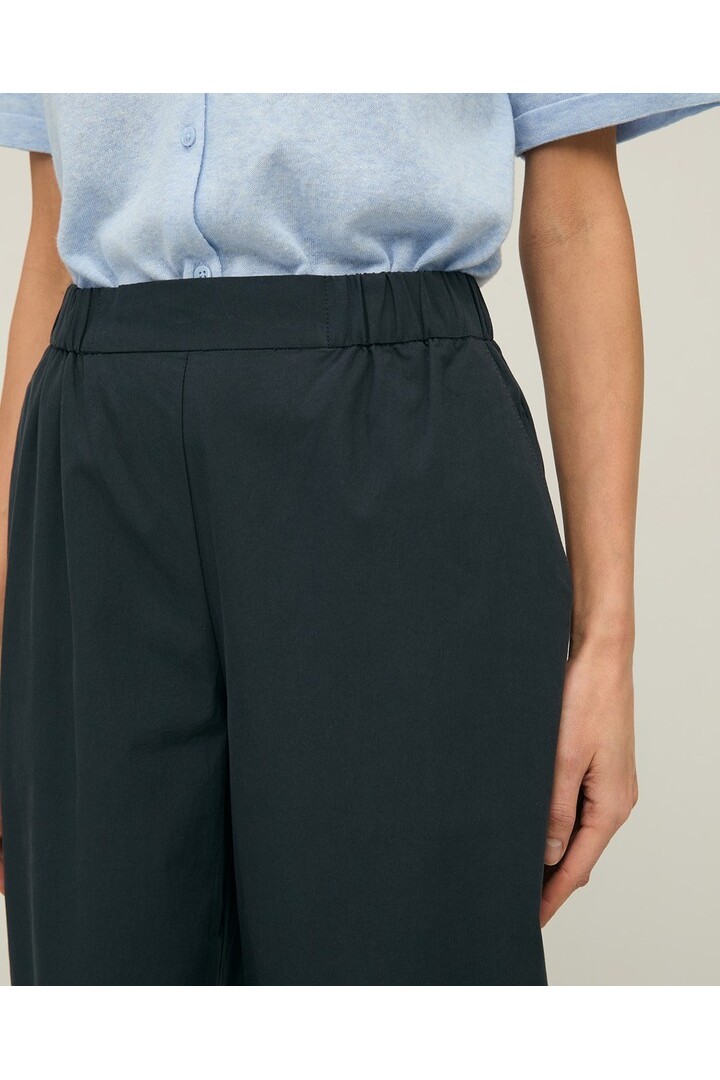 Straight poplin trousers Dark Blue