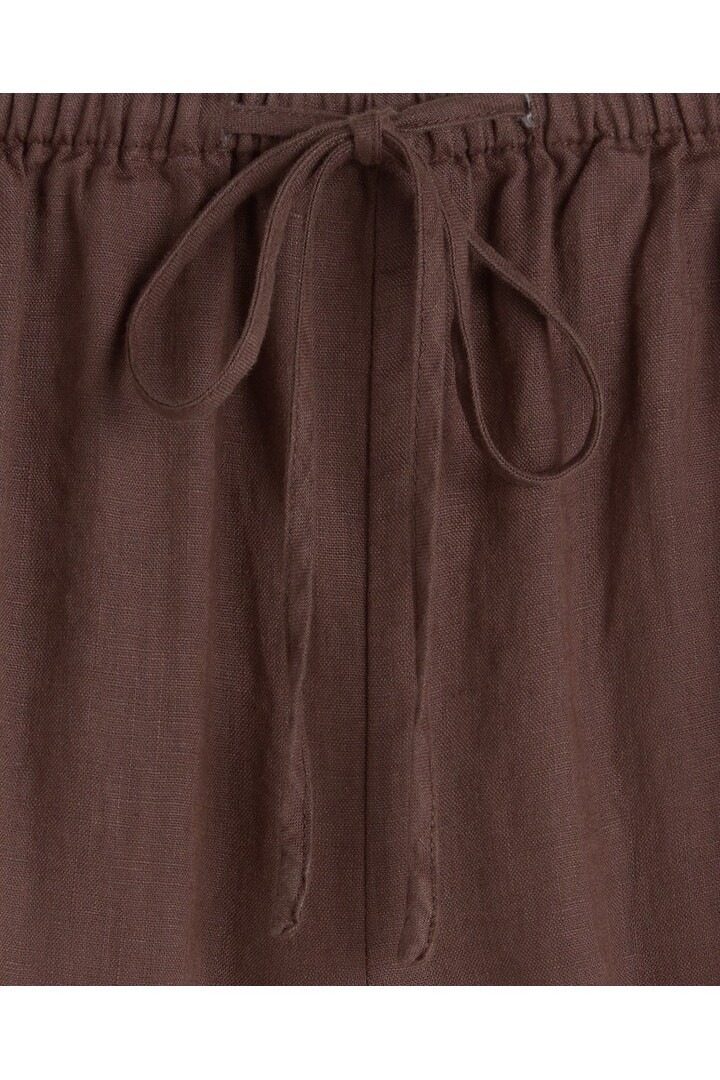 Linen tailored trousers Chocolate