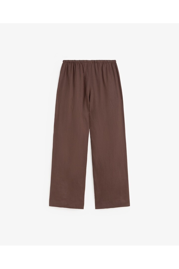 Linen tailored trousers Chocolate