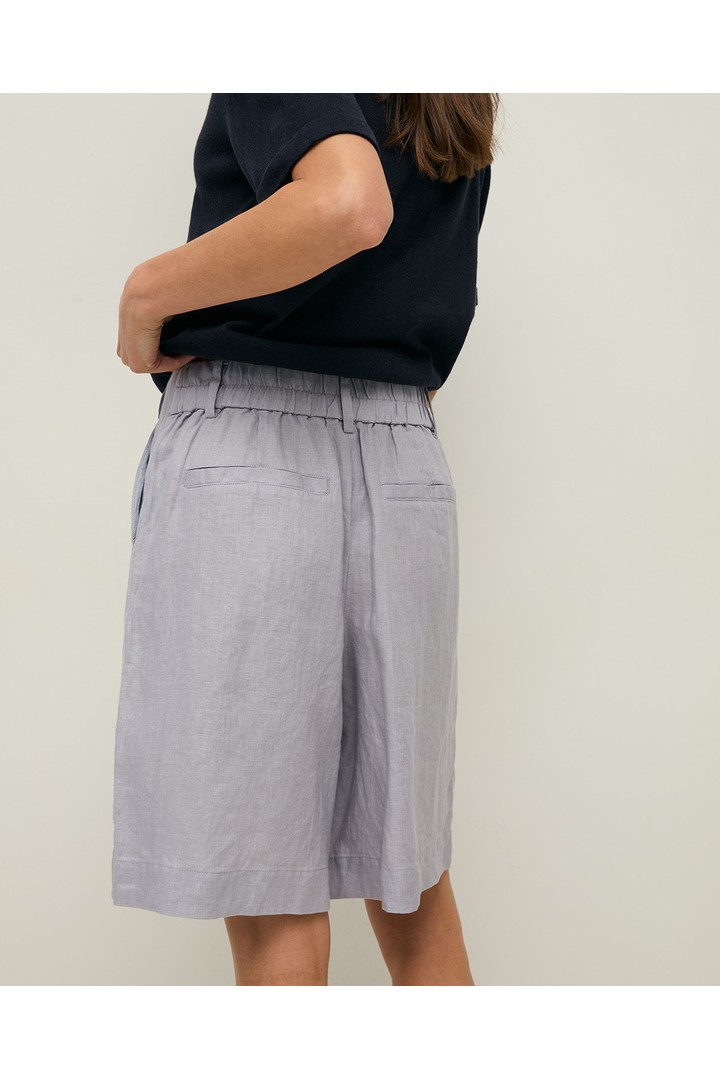Linen Bermuda shorts Mauve