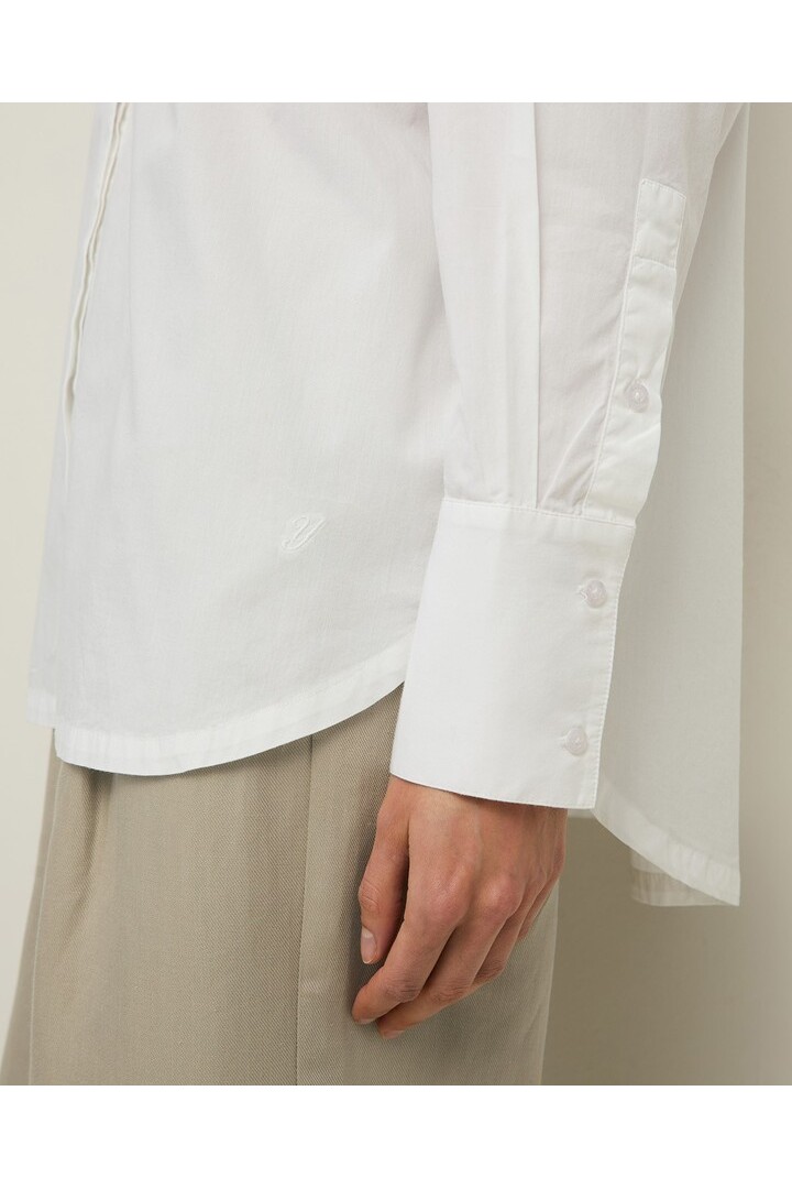 Oversize organic-cotton shirt White