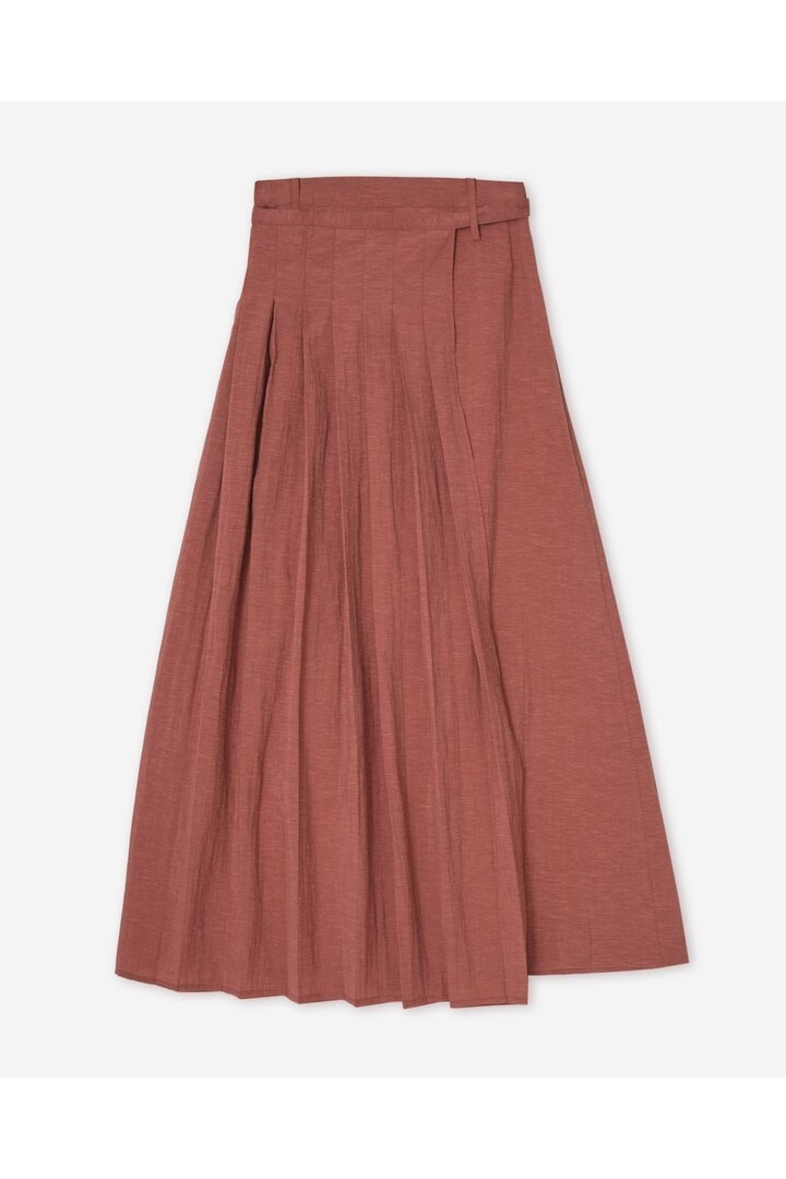 Long two-layer skirt removable Terracota