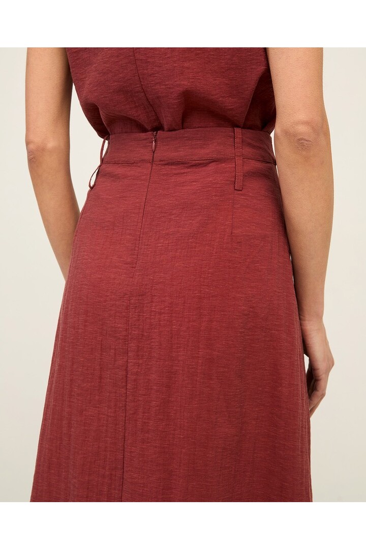 Long two-layer skirt removable Terracota