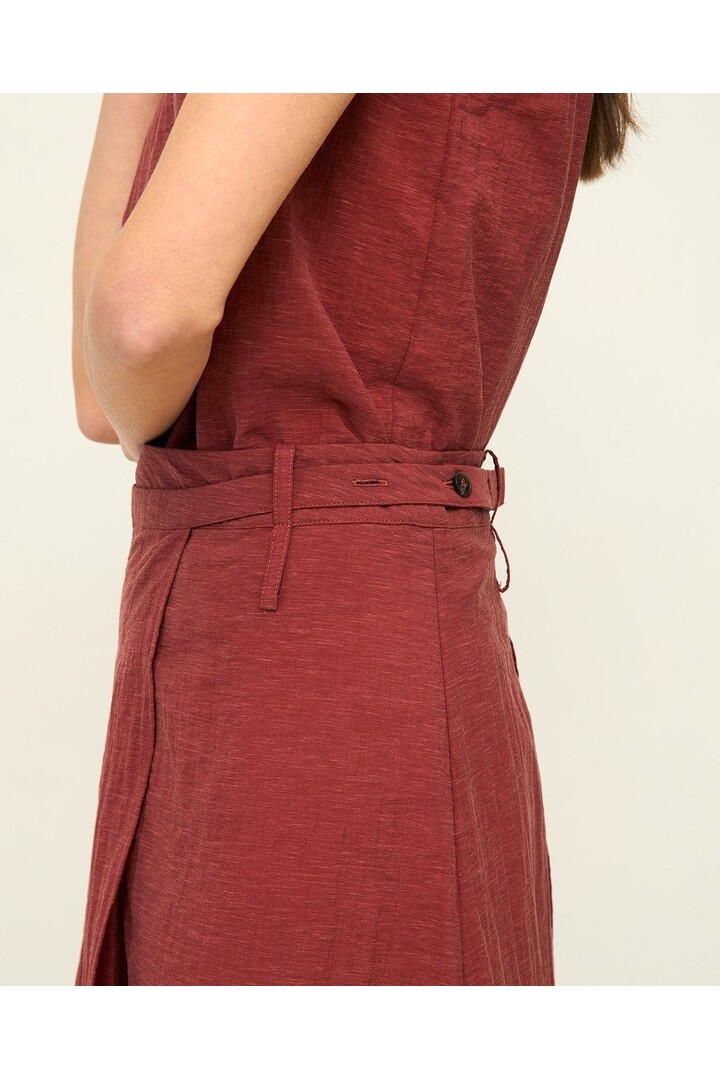 Long two-layer skirt removable Terracota