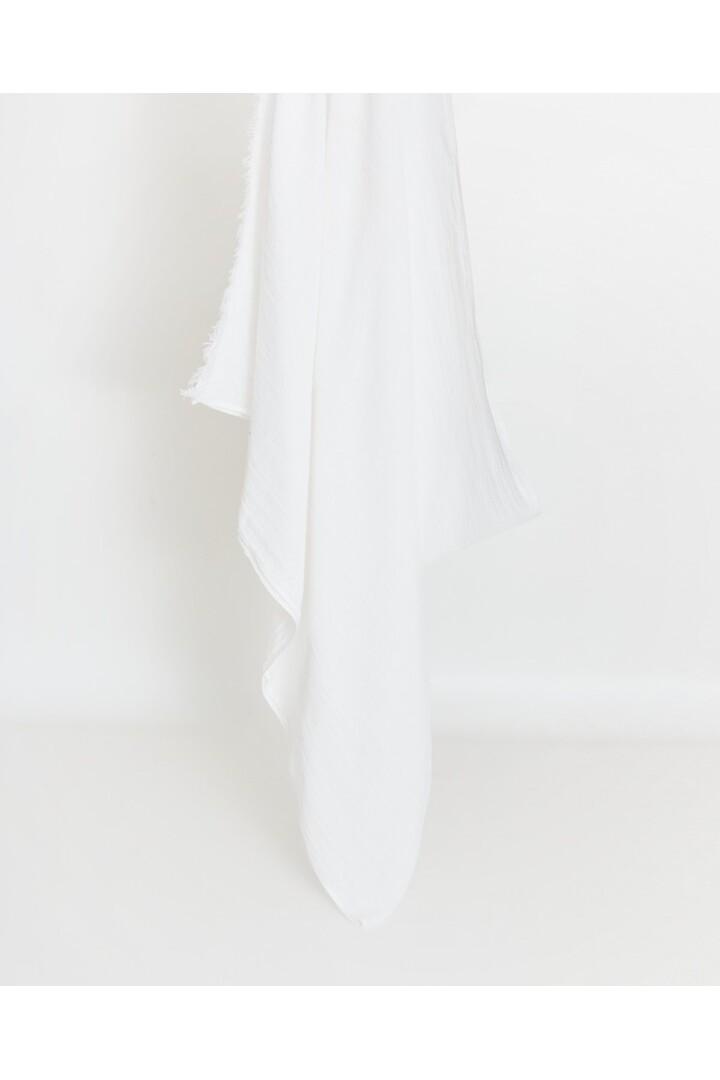 Cotton-linen blend foulard Ecru