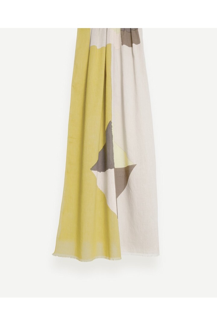 Print cotton foulard Green