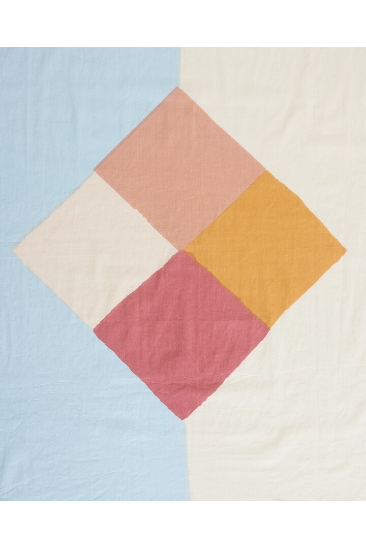 Print cotton foulard Sky Blue