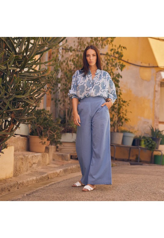Plain Leana pants Blue