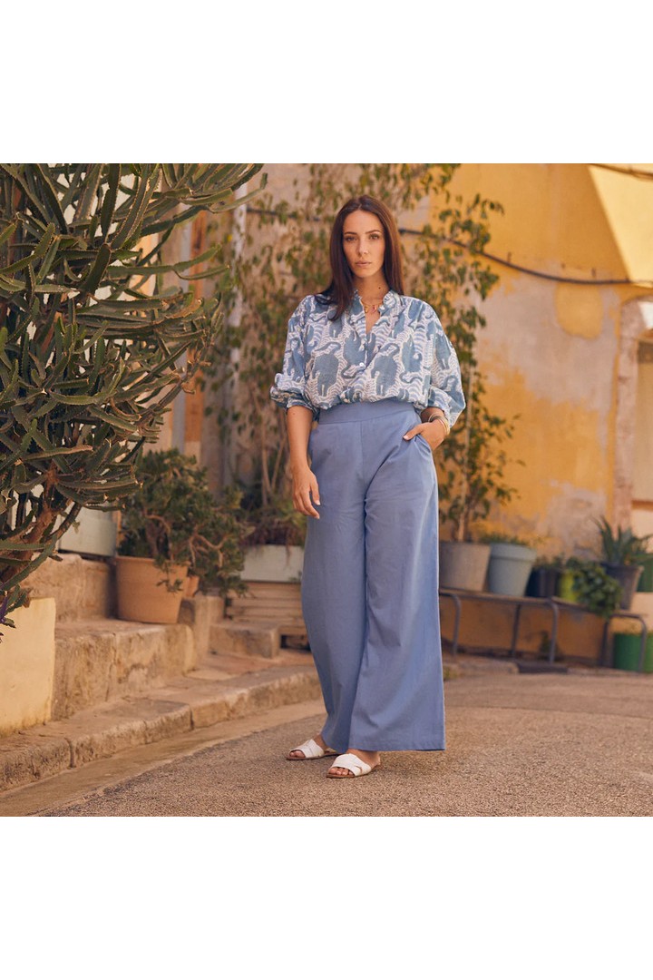 Plain Leana pants Blue