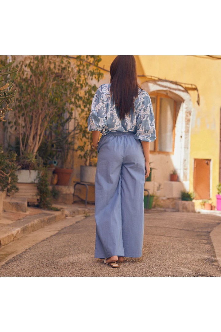 Plain Leana pants Blue