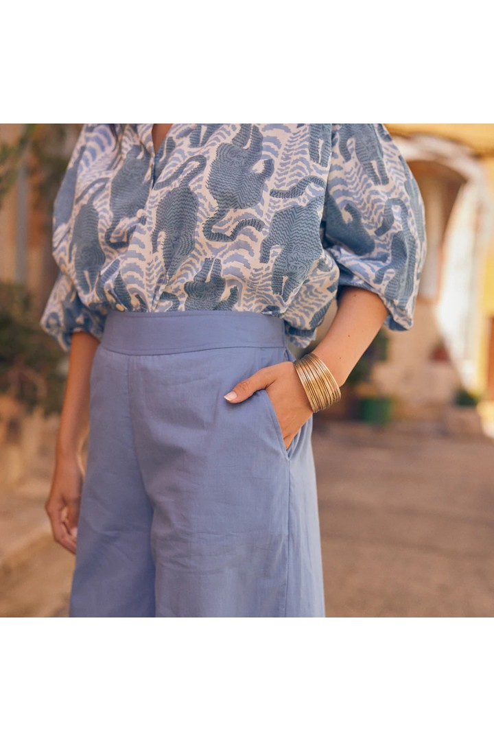 Plain Leana pants Blue