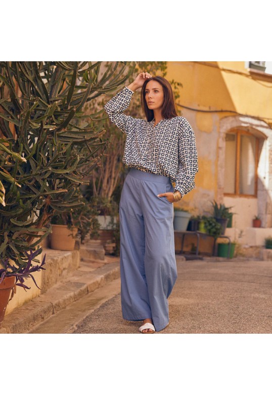 Plain Leana pants Blue