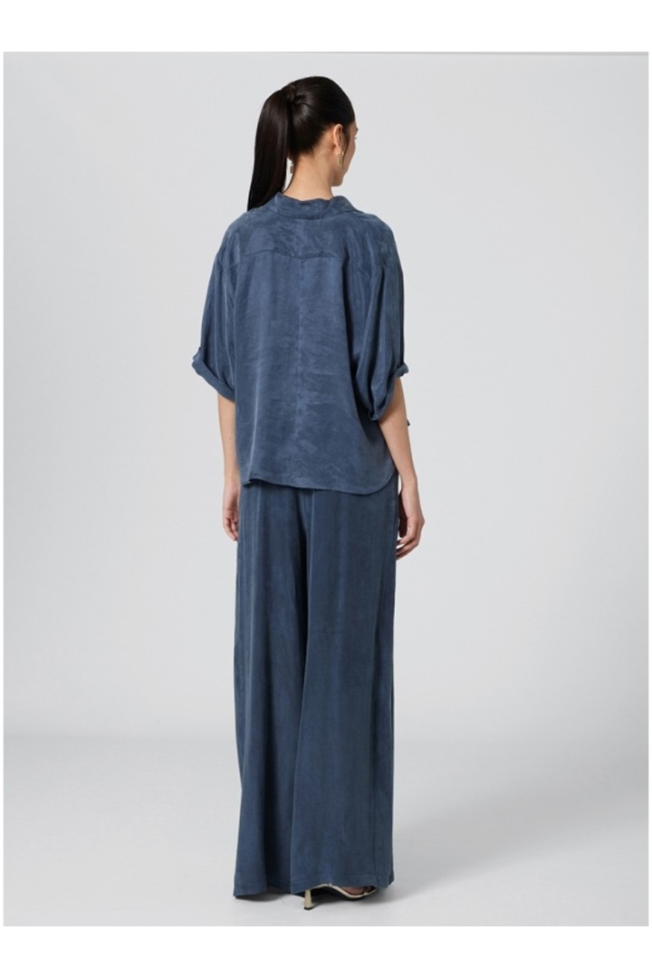 HIGH WAISTED PANTS BLUE