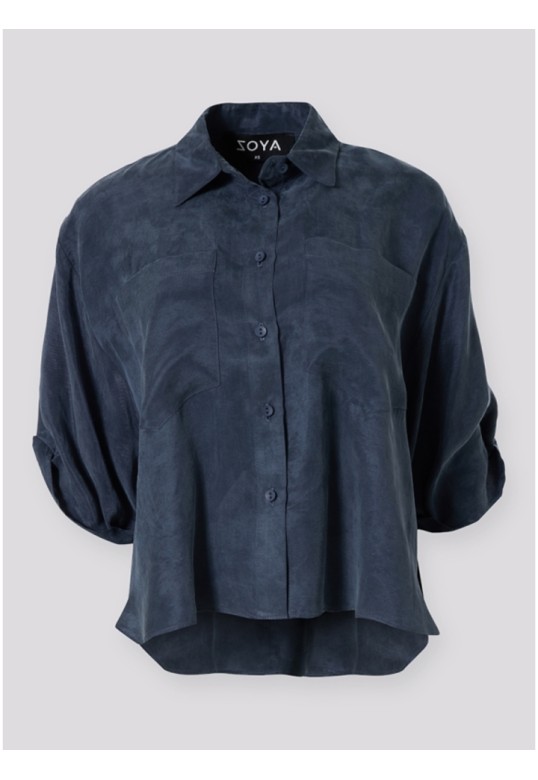 ASSYMETRICAL SHIRT BLUE