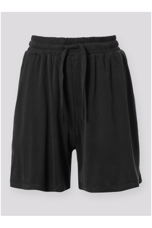 RIB SHORTS BLACK