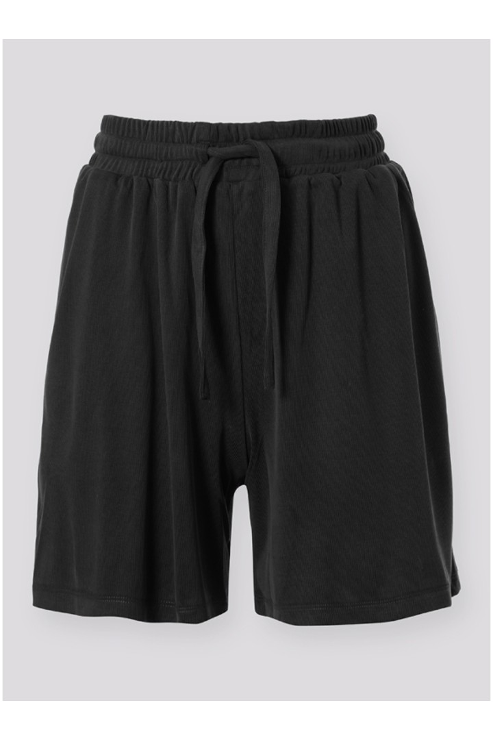 RIB SHORTS BLACK