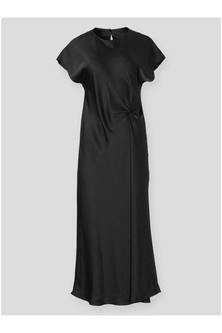 SATIN DRESS BLACK