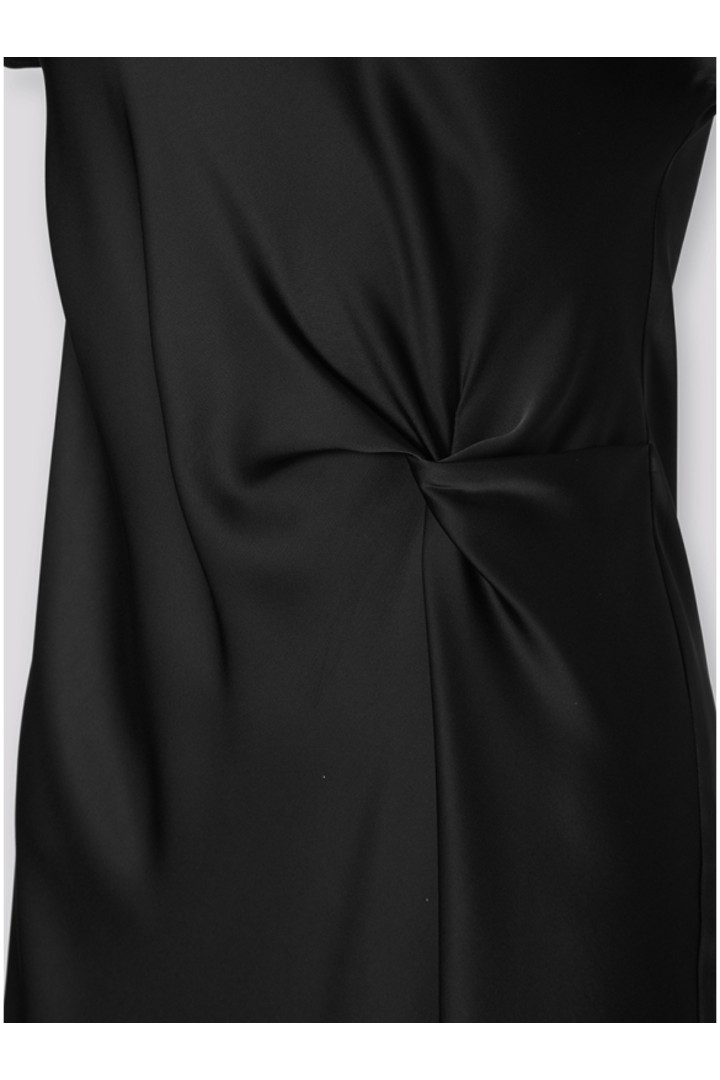 SATIN DRESS BLACK