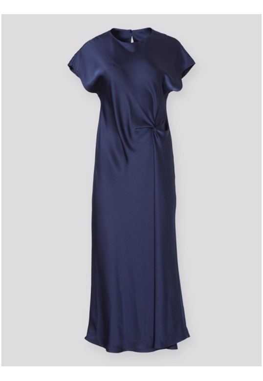 SATIN  DRESS BLUE